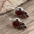Granat-Ohrhänger - Ohrhänger aus Granat mit mehreren Steinen