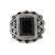 Onyx cocktail ring, 'Black Depths' - Sterling Silver and Onyx Cocktail Ring