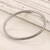 Sterling silver bangle bracelet, 'Grid' - Fine Grid Mesh Motif Sterling Silver Bangle Bracelet (image 2b) thumbail