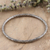 Sterling silver bangle bracelet, 'Diamond Saga' - Diamond Motif Sterling Silver Bangle Bracelet (image 2) thumbail