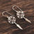 Granat-Ohrhänger - Traumfänger-Ohrringe aus Sterlingsilber mit Granat