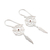 Garnet dangle earrings, 'Fantastical Dream' - Sterling Silver Dream Catcher Earrings with Garnet