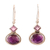 Amethyst dangle earrings, 'Purple Luxe' - Luxe Amethyst Dangle Earrings from India