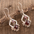 Garnet dangle earrings, 'Red Creativity' - Sterling Silver and Garnet Earrings