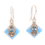 Chalcedony and blue topaz dangle earrings, 'Kolkata Blue' - Chalcedony and Blue Topaz Earrings from Indian Artisan