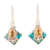 Citrine dangle earrings, 'Kolkata Gold' - Citrine Dangle Earrings in Sterling Silver