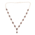 Garnet pendant necklace, 'On the Bright Side' - Garnet Cabochon Pendant Necklace (image 2d) thumbail