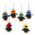 Wool felt ornaments, 'Cozy Penguins' (set of 6) - Handmade Felted Wool Penguin ornaments (Set of 6) (image 2e) thumbail