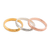 Gold plated and sterling silver stacking rings, 'Triple Union' (set of 3) - Gold and Silver Engraved Stacking Band Rings (Set of 3) (image 2c) thumbail