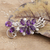 Broche de amatista - Broche ramo de amatista violeta plata rodiada