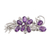 Amethyst brooch, 'Purple Bouquet' - Purple Bouquet Amethyst Rhodium Plated Silver Brooch thumbail