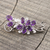 Amethyst brooch, 'Purple Bouquet' - Purple Bouquet Amethyst Rhodium Plated Silver Brooch (image 2b) thumbail