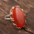 Carnelian cocktail ring, 'Fiery Pool' - Carnelian and Sterling SIlver Cocktail Ring (image 2) thumbail