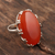 Carnelian cocktail ring, 'Fiery Pool' - Carnelian and Sterling SIlver Cocktail Ring