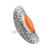 Carnelian cocktail ring, 'Eye of India' - Bold Artisan Crafted Carnelian Cocktail Ring (image 2c) thumbail