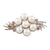Cultured pearl and ruby brooch pin, 'Precious Bouquet' - Feminine Cultured Pearl and Ruby Brooch Pin