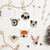 Wool felt ornaments, 'Happy Animals' (set of 6) - Hand Crafted Animal Face Wool Felt Ornaments (Set of 6) (image 2b) thumbail