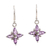 Amethyst dangle earrings, 'Twinkling Lilac' - Two Carat Amethyst and Sterling Silver Dangle Earrings (image 2a) thumbail