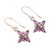 Amethyst dangle earrings, 'Twinkling Lilac' - Two Carat Amethyst and Sterling Silver Dangle Earrings (image 2c) thumbail