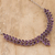 Amethyst pendant necklace, 'Treasured Garland' - Amazing 25 Carat Amethyst Pendant Necklace from India (image 2b) thumbail