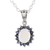 Moonstone and sapphire pendant necklace, 'Blue Happiness' - Sterling Silver Moonstone and Sapphire Pendant Necklace (image 2c) thumbail