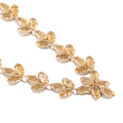 Citrine pendant necklace, 'Gujarat Princess' - Thirty Carat Citrine Gemstone Necklace