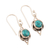 Sterling silver dangle earrings, 'Intricate Twirl in Turquoise' - Sterling Silver Earrings with Reconstituted Turquoise (image 2c) thumbail