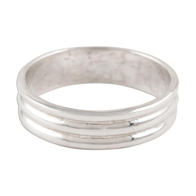 Sterling silver band ring, 'Shimla Shine' - Versatile Polished Sterling Silver Band Ring