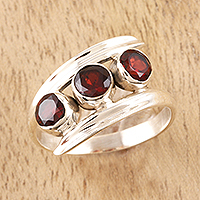 Featured review for Garnet cocktail ring, Shimla Dazzle
