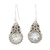 Blue topaz dangle earrings, 'Scales of the Sea' - Sterling Silver and Blue Topaz Dangle Earrings