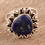 Anillo de cóctel de lapislázuli - Anillo de cóctel de lapislázuli de diseño artesanal.