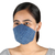 Cotton face masks, 'Royal Style' (pair) - 2 Lapis Blue 2-Layer Contoured Cotton Elastic Loop Face Mask