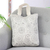 Cotton canvas tote, 'Spherical Creativity' - Black and White Cotton Canvas Tote with Magnetic Snap thumbail
