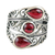 Garnet cocktail ring, 'Coming and Going' - Multi-Stone Garnet Cocktail Ring from India thumbail