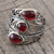Garnet cocktail ring, 'Coming and Going' - Multi-Stone Garnet Cocktail Ring from India (image 2b) thumbail