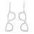 Sterling silver dangle earrings, 'Shady Lady' - Sunglass Shaped Sterling Silver Dangle Earrings