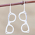 Sterling silver dangle earrings, 'Shady Lady' - Sunglass Shaped Sterling Silver Dangle Earrings
