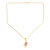 Gold plated amethyst pendant necklace, 'Bengal Blossom' - 14k Gold Plated Pendant Necklace with Amethyst (image 2d) thumbail