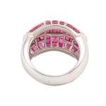 Rhodium plated ruby cocktail ring, 'Ruby Glory' - Ruby and Sterling Silver Cocktail Ring