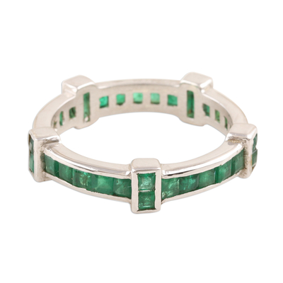 Smaragd-Bandring - Atemberaubender Smaragd-Bandring mit Kanalfassung