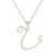 Sterling silver pendant necklace, 'Dancing V' - Artisan Crafted Pendant Necklace for Initial V