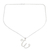 Collar colgante de plata esterlina - Collar colgante inicial w en plata de primera ley