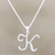Sterling silver pendant necklace, 'Dancing K' - Sterling Silver K Initial Pendant Necklace