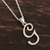 Sterling silver pendant necklace, 'Dancing G' - Sterling Silver Initial G Pendant Necklace (image 2b) thumbail