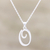 Sterling silver pendant necklace, 'Dancing O' - Silver O Initial Necklace Hand Crafted in India thumbail