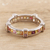 Sapphire band ring, 'Colorful Treasure' - Channel-Set Rhodium Plated Sapphire Band Ring thumbail