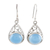Chalcedony dangle earrings, 'Glowing Grandeur' - Chalcedony Teardrop Sterling Silver Dangle Earrings (image 2a) thumbail