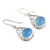 Chalcedony dangle earrings, 'Glowing Grandeur' - Chalcedony Teardrop Sterling Silver Dangle Earrings (image 2c) thumbail
