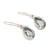 Blue topaz dangle earrings, 'Blue Droplets' - Teardrop Faceted Blue Topaz Silver Dangle Earrings