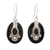 Onyx dangle earrings, 'Midnight Crown' - Black Onyx Sterling Silver Dangle Earrings (image 2a) thumbail